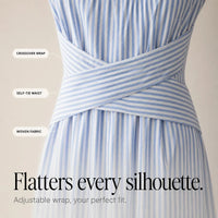 Marelle – Striped Wrap-Waist Maxi Dress