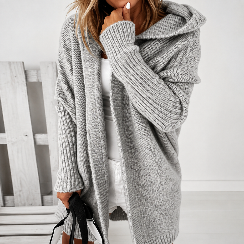 Jillian – Oversized Hooded Cardigan Coat
