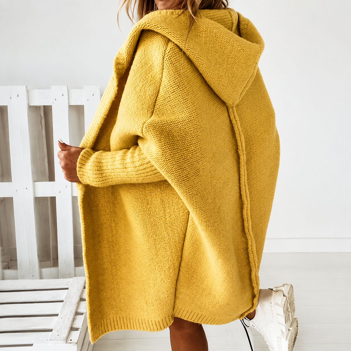 Jillian – Oversized Hooded Cardigan Coat