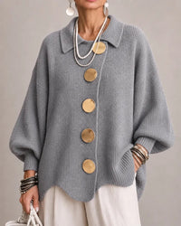 Karina – Oversized Collared Button Cardigan