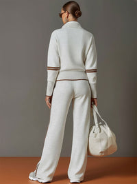 Imogen – Half-Zip Sweatshirt & Wide-Leg Pants Set