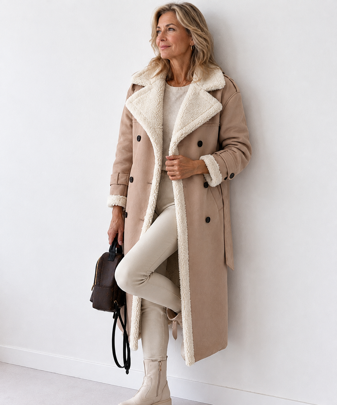 Yvette – Teddy-Lined Trench Coat