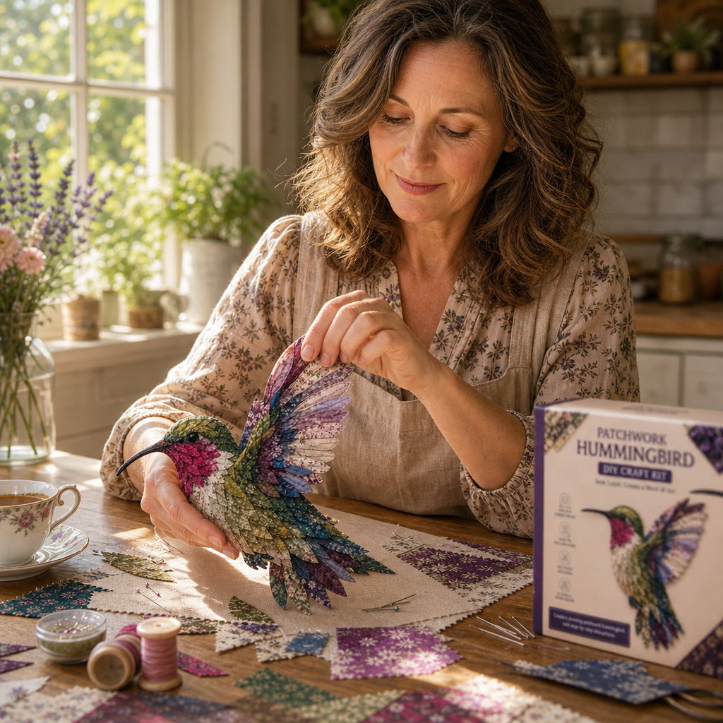 3D Fabric Patchwork Hummingbird Craft Kit
