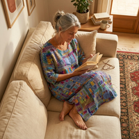 Tessara – Artisan Print Midi Dress with Pockets