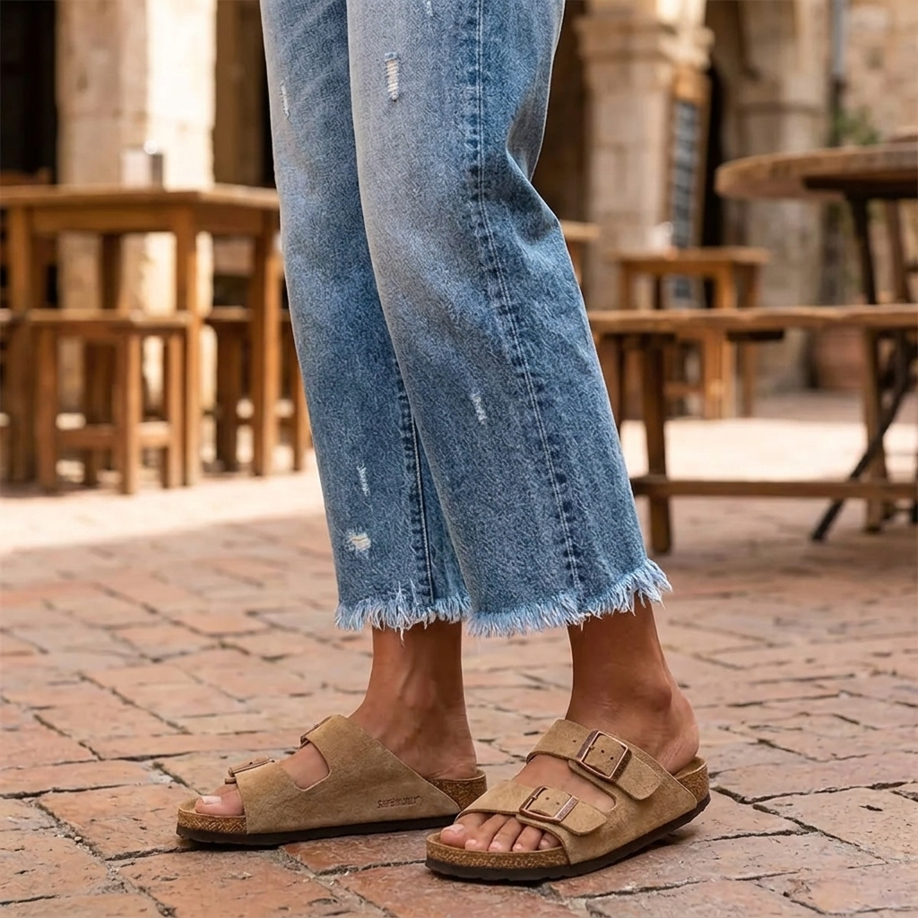 Vivara – Retro Fringed Cropped Straight-Leg Jeans