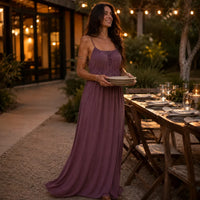 Marielle – Backless Drawstring Maxi Dress