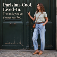 Lumière – High-Waisted Cropped Barrel Jeans