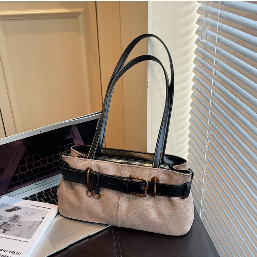 Ivy Suede-Look Shoulder Bag — Sernelle — view 9