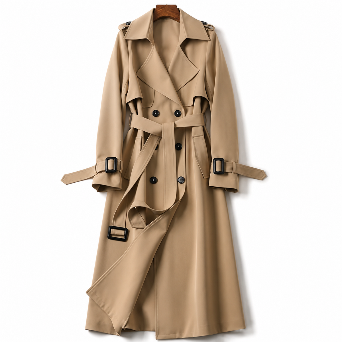 Natalia – Classic Long Trench Coat