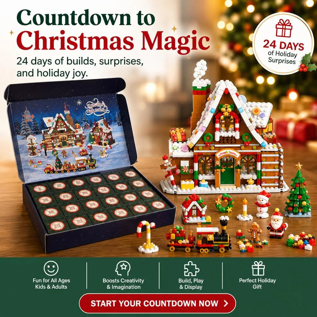 Christmas Village Advent Calendar – 24 Days of Light-Up Building Surprises
