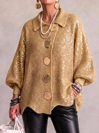 Karina – Oversized Collared Button Cardigan