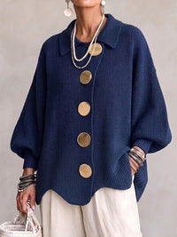 Karina – Oversized Collared Button Cardigan