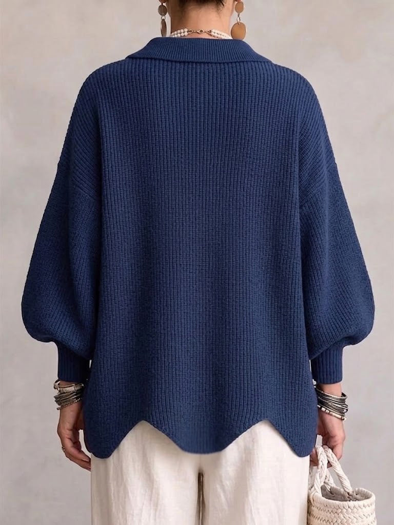 Karina – Oversized Collared Button Cardigan