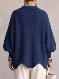 Karina – Oversized Collared Button Cardigan