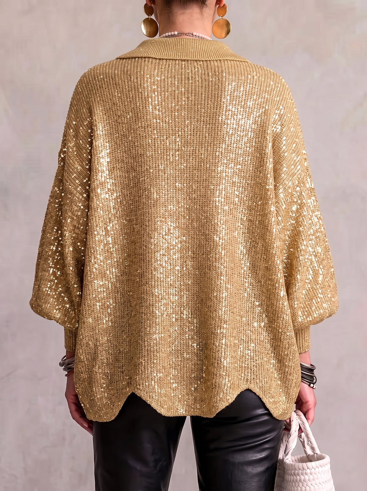 Karina – Oversized Collared Button Cardigan