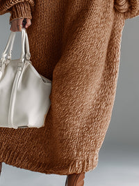 Greta – Oversized Knit Sweater Maxi Dress