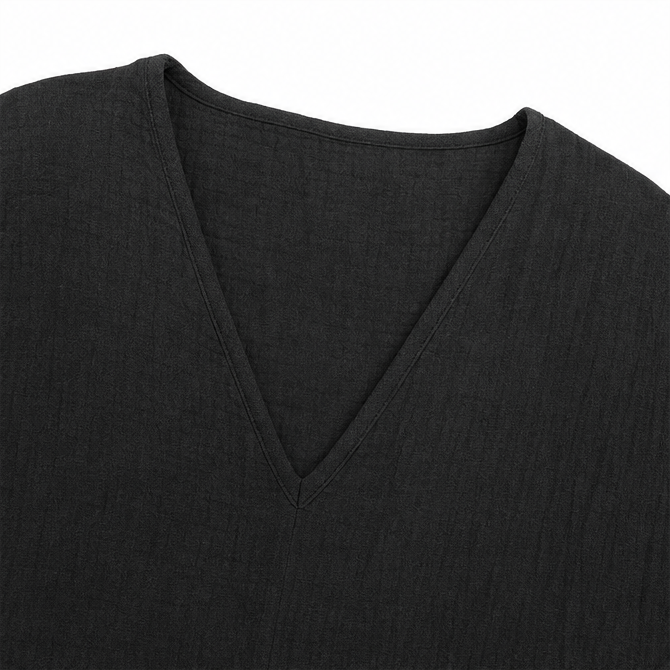 Sereva – Relaxed V-Neck Linen Blouse