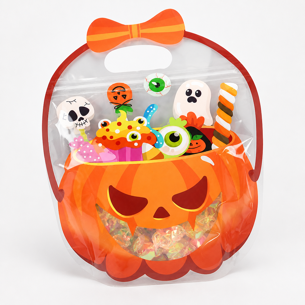 Pumpkin Favor Bags with Zipper (30-Pack)