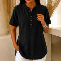 Avelyn – Henley Tunic Top with Side Buttons