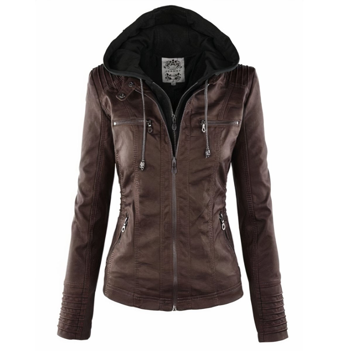 Cassia | Hooded Moto Jacket